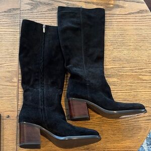 Sam Edelman Black Suede Heeled Boots
